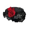 Kingsley Shower Cap Black With Red Rose