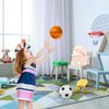 VETGI Toddler & Little Kids Basketball, 5" Mini Basketball w/Pump, Small Inflatable Balls for Boys and Toddler, Indoor Outdoor Basketball Set, Safe PVC Basketball for Kids Age 3 4 5 6 7 8