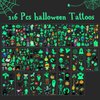 216Pcs Glow Halloween Temporary Tattoos for Kids Goody Bag Stuffers Prizes Party Favors