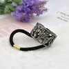 4PCS Fashion Zinc Alloy Ponytail Cuff Elastic Hair Tie Ponytail Holder Punk Gothic Hair Cuff Hair Rope Hair Clips Hair Band for Women