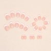 ANDGING French Tip Press on Nails Coffin White Short Medium Fake Nails Square Glue on Nails with Design Nails Press Ons Acrylic False Nails for Wedding Manicure Stick on Nail with Glue AKL88O6