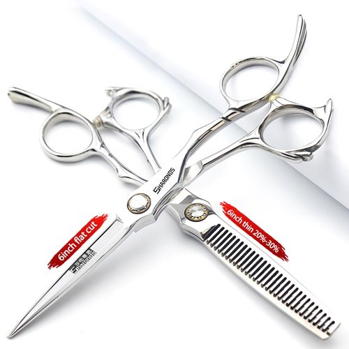 6/6.5-inch Sharonds hair clippers, professional Japanese 440C scissors, efficient scissors, scissors, comb adjuster (6 inch 2 Piece-A)