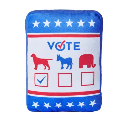 PUPROAR Pawsidential Ballot Dog Toy - Political Plush Squeak Chew Toy for Dogs with Crinkle Paper...