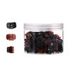 DIYOVNAK Mini hair claws small claw clamp 0.59inch hair claw clips for women 48pcs-pack (BLACK&BROWN-48PCS)