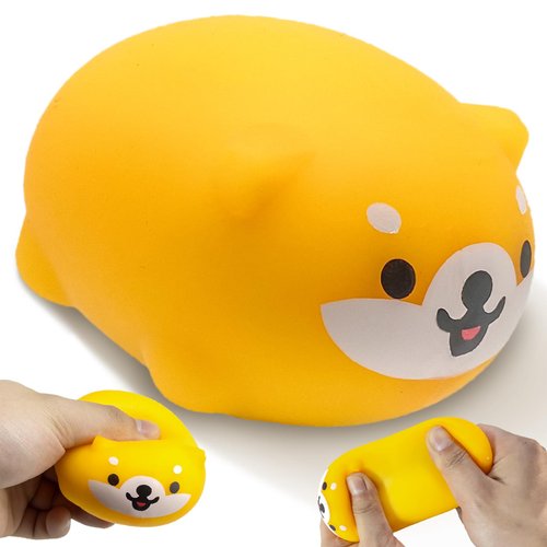 Cute Dog Stress Balls for Kids, Orange Dogs Fidget Toys for Adults，Squishy Toys, Dough Ball Sensory Toys, Kawaii Squishy Animal Squeeze Stress Balls, Fun Party Favors and Gifts for Boys and Girls