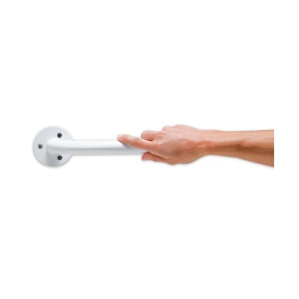 Lumex Versaguard Enamel Coated Grab Bar, White, 18 Inch