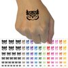 Great Horned Owl Head Temporary Tattoo Water Resistant Fake Body Art Set Collection - Brown (One Sheet)