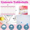 Lnkdeya Unicorn Birthday Party Decorations Girls - 132PCS Kids Unicorn Theme Party Supplies Pink Unicorn Party Decorations with Unicorn Balloons Tablecloth Backdrop Balloons arch