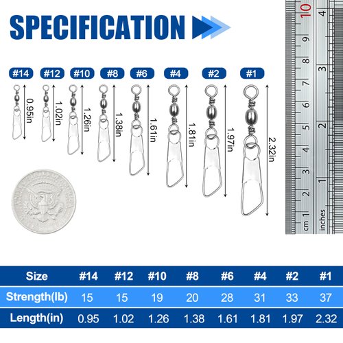 Fishing Barrel Swivel with Nice Snap-100pcs Fishing Connector Snap Swivels Solid Rings Fishing High Strength Fishing Accessories Fishing Tackle（Black）