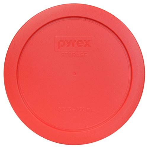 Pyrex 7201-PC Round 4 Cup Storage Lid for Glass Bowls (6, Red)