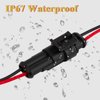 I Little Bamboo 2Pin Way 16 AWG Waterproof Electrical Connectors, Male and Female Way 16 AWG Wire Harness Plug Socket Kit Suitable for Car, Truck, Boat, Motorcycle, Trike, Caravan, Marine-5 Pack