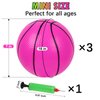 FAKOFIS Mini Basketball with Pump 7 Inch Replacement Basketball for Mini Hoops,Small Toy Basketball for Kids Indoor Outdoor Play, Waterproof Pool Basketball for Beach Game (with 3 Packs)