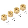 ShareGoo Brass 12mm Hex Wheel Hub Wheel Drive Hex Adapter Compatible with Axial SCX10 Wraith 90027 90046 Tamiya CC01 D90 Redcat Gen7 Gen8 1/10 RC Crawler (8mm Thickness)