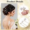AOZUO 15 Pcs Pearl Bobby Pins, Gold Pearl Hair Pins Elegant Pearl Hairpins in 3 Size Wedding Hair Clip Barrettes Hair Accessories for Brides Bridesmaid Women Girls