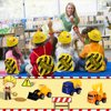 Sratte 55 Pieces Construction Vehicle Birthday Party Favors Supplies Set, Construction Theme Hats Goodie Bags Stickers Bracelets and Truck Toys Bulk for Kids Award Party Supplies