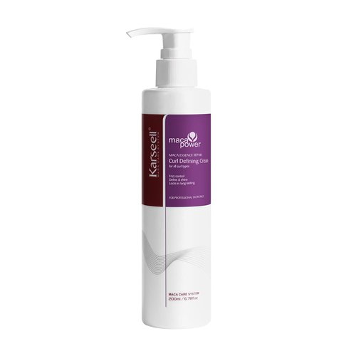 Karseell Curling Perfection Curl-Defining Cream Maca essence repair All Curl Types & Hair Textures, Paraben-Free, 200ML（6.78oz）