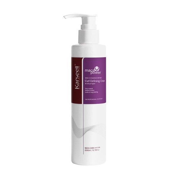 Karseell Curling Perfection Curl-Defining Cream Maca essence repair All Curl Types & Hair Textures, Paraben-Free, 200ML（6.78oz）