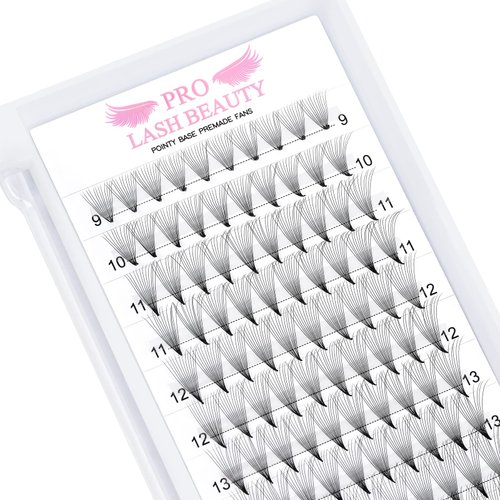 Premade Fans Eyelash Extensions 12D-C-0.07-12 Premade Volume Lash Extensions Pointed Base Fans 0.07 Premade Volume Fans C D Curl(12D-C-0.07,12mm)