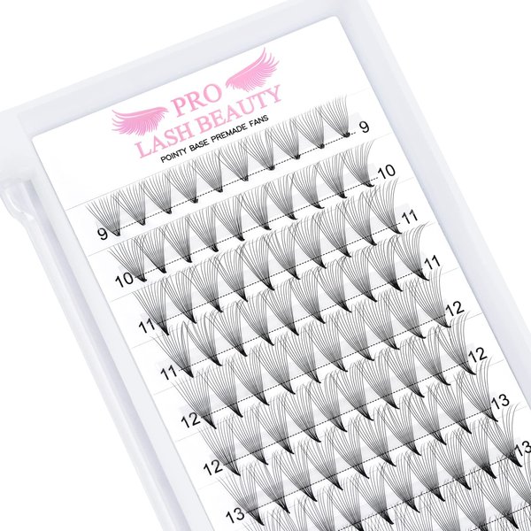 Premade Fans Eyelash Extensions 12D-C-0.07-12 Premade Volume Lash Extensions Pointed Base Fans 0.07 Premade Volume Fans C D Curl(12D-C-0.07,12mm)