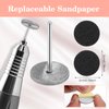 JIEYAO 2 Pcs Sanding Disc Nail Drill Bits, Flat Nail Drill Bits, Electric Foot File Replacement Head Hard Skin Remover Discs Foot Callus Removal Pedicure Supplies for Nail Salon Foot Care