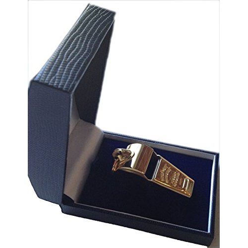 The Acme | Dog Training Whistle Number 59.5 Thunderer Gold (GP) in Gift Box | Good Sound Quality, Weather-Proof Whistles | Designed and Made in The UK | Gold