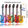 smilixin 22 Pack Inflatable Guitar,Blow Up Guitar,Inflatable Rock Star Toy Set,6 Inflatable Guitars,6 Microphones,6 Shutter Shading Glasses,1 Saxophone,1 Inflatable Piano,1 Inflatable Recorder