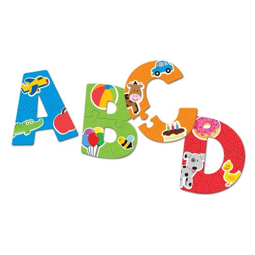Learning Resources Alphabet Puzzle Cards, Early ABCs, Toddler Puzzle, 26-Self Correcting Puzzles, Alphabet Toys for Toddlers, ABC toys, 52 Pieces, Ages 3+
