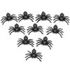 Aeyistry 100 Pcs Plastic Halloween Spiders Halloween Party Prank Props for Halloween Indoor Outdoor Party Decorations(Black)