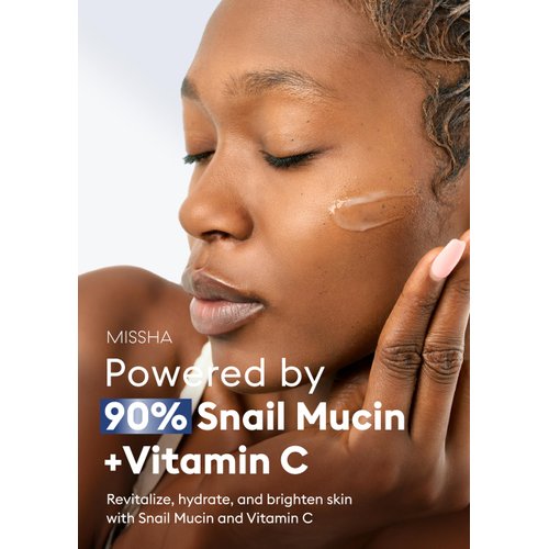 MISSHA Cell Renew Snail Mucin Vitamin C Cream 1.69 Fl oz, Hydrating Snail Mucin, Korean Skin Care for Improved Skin Texture & Youthful Glow, Glass Skin, Korean Moisturizer, Kbeauty, Paraben Free