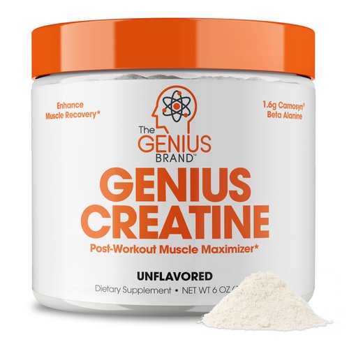 Genius Micronized Creatine Monohydrate Powder, Post Workout Supplement, Unflavored - 100% Natural...