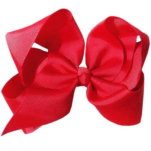 Hair Clips Boutique Hair Bows Alligator Clip for Women Girl Hairpin 6 Inch TSFJ02 (Red)