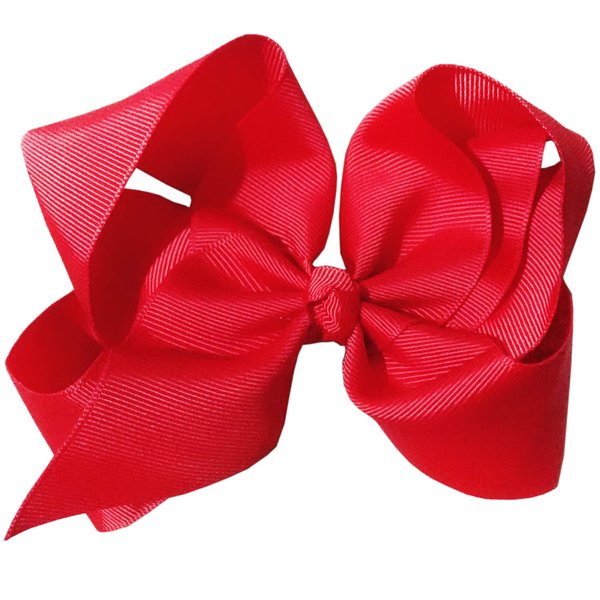 Hair Clips Boutique Hair Bows Alligator Clip for Women Girl Hairpin 6 Inch TSFJ02 (Red)