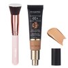 PHOERA CC+ Cream,Full Coverage Foundation，Color Correcting Cream,Anti Aging Hydrating Serum & SPF 25+ Sunscreen - Natural Finish - 1.08 fl oz (140 Buff Beige)