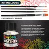 Crazy Colors Premium Acrylic Leather and Shoe Paint Kit, 13 Colors, Deglazer, 4-Piece Brush Set - 1 oz Bottles, Flexible, Scratch Peel Resistant - Artist Sneakers, Jackets, Bags, Purses, Furniture
