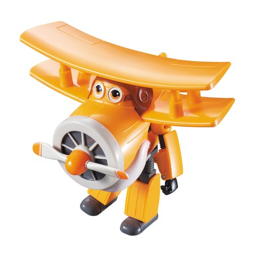 Super Wings 5" Transforming Grand Albert Airplane Toys, Vehicle Action Figure, Plane to Robot, Fun Toys for 3+ Year Old Boys and Girls, Preschool Kids Birthday Gift Orange