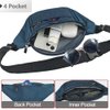 Fanny Pack for Men Women,Crossbody Waist Bag Pack,Belt Bag for Travel Walking Running Hiking Cycling,Easy Carry Any Phone,Wallet (Dark blue)