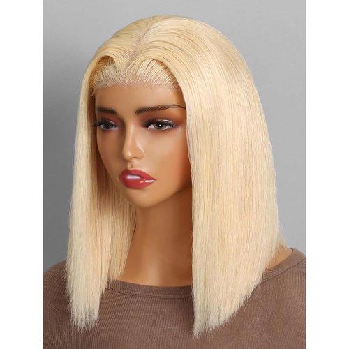 Megalady Beauty Arabella 613 Bob Wig Human Hair 13X4 Ready to Go Glueless Wig 180% Density Straight 613 Bob Wigs Human Hair Pre Plucked with Baby Hair(10 Inch, 13x4 Glueless Bob)