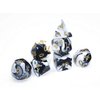 DND Dice Set Black & White Marble RPG Polyhedral Dice Fit Dungeons and Dragons(D&D) Pathfinder MTG Tabletop Role Playing Game 7-Die Dice Set