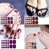 JERCLITY 20 Sheets Toe Nail Polish Strips Nail Art Stickers Decals for Girls Women with 1 Pc Nail File Nail Polish Stickers Full Wraps Set