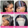 LRSICAL 5x5 HD Transparent Lace Front Wigs Human Hair Pre Plucked with Baby Hair 180% Density Brazilian Straight Human Hair Wigs for Black Women Full and Thick(Straight Wig, 18 Inch)