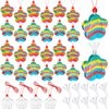 Suttmin 30 Pack Sand Art Bottle Necklaces for Kids Sand Art Craft Kit Fun Art Party Supplies Favors DIY Art Activity Group Include Clear Plastic Mini Funnels, Sand Not Included