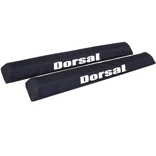 Dorsal Aero Roof Rack Pads for Factory and Wide Crossbars - Pack of 2 for Surfboards Kayaks Sups Snowboards Polyester 28" Inch Black