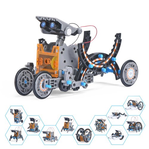 AESGOGO STEM Projects 12-in-1 Creation Solar Robot Kit,Science Experiments Toys Gifts for Kids Ages 8-12,Educational DIY Building Robotics Kit for 8 9 10 11 12 13 14 15 Year Old Boys Girls Teens