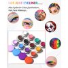 Waterproof Matte Gel Eyeliner Pot- Green Long Lasting Cream Eyeliner Eyebrow Gel, High Intensity Pigments Smudge-proof Eye Liner Brow Cream, for Halloween Cosplay Show Eye Liner Brow Face Makeup-#113