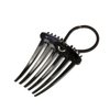 Black Comb with Elastic Band, Ponytail Bump It Up Volume Inserts Combs Fluffy Hair Comb, Hair Styling Tool with Elastic Rubber Band Hair Combs