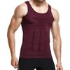 GKVK Mens Slimming Body Shaper Vest Shirt Abs Abdomen Slim, Purple, L(chest size 96cm-101cm/38inches-40inches)