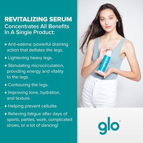 Glo - Serum 910, Legs Serum, Moisturizing Lotion with Shea Butter, Revitalizing Lotion for Tired Legs, Firming Body Lotion for Women, Removes Roughness, Intense Hydration for Extremely Dry Skin