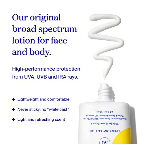 Supergoop! PLAY Everyday Lotion SPF 50-5.5 fl oz - 2 Pack - Broad Spectrum Body & Face Sunscreen for Sensitive Skin - Great for Active Days - Fast Absorbing, Water & Sweat Resistant