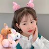 10 PCS Cute Stuffed Bunny Hair Clips Elastic Plush Animal Rabbit Scrunchies Bunny Ponytail Holders Hair Band Hair Accessories for Women Girls