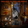 itshWOee Night Before Christmas Haunted House Building Set, Haunted Mansion Building Toys with Light, Luminous Hangman, Spooky Decor, Ideal Christmas Halloween Birthday Gifts for Moive Fans, Kids